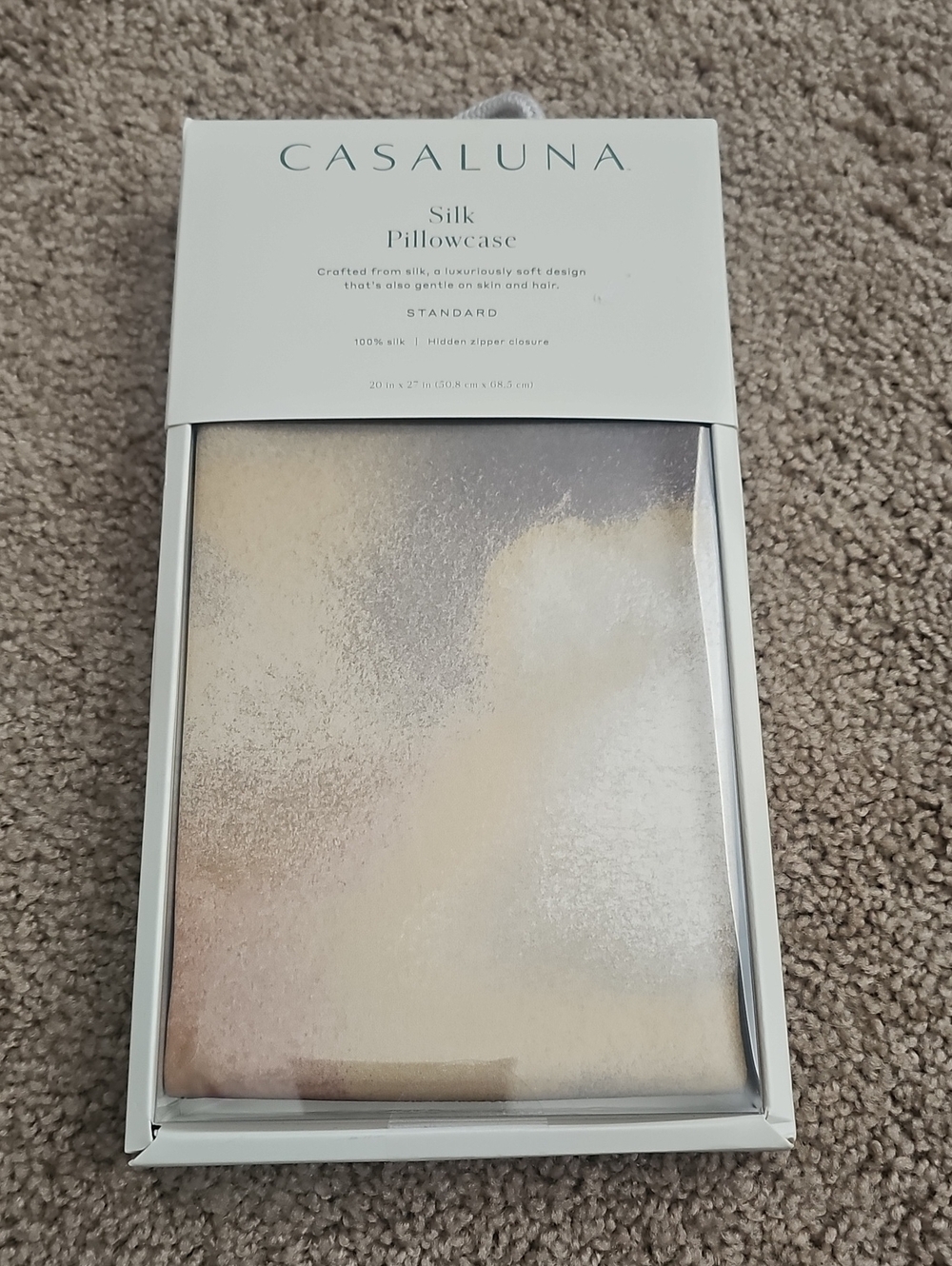 Casaluna Silk Pillowcase - Cream and Beige Tones